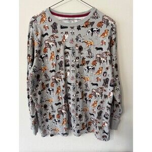 VERA BRADLEY DOG SHOW LS PJ TOP large rare find